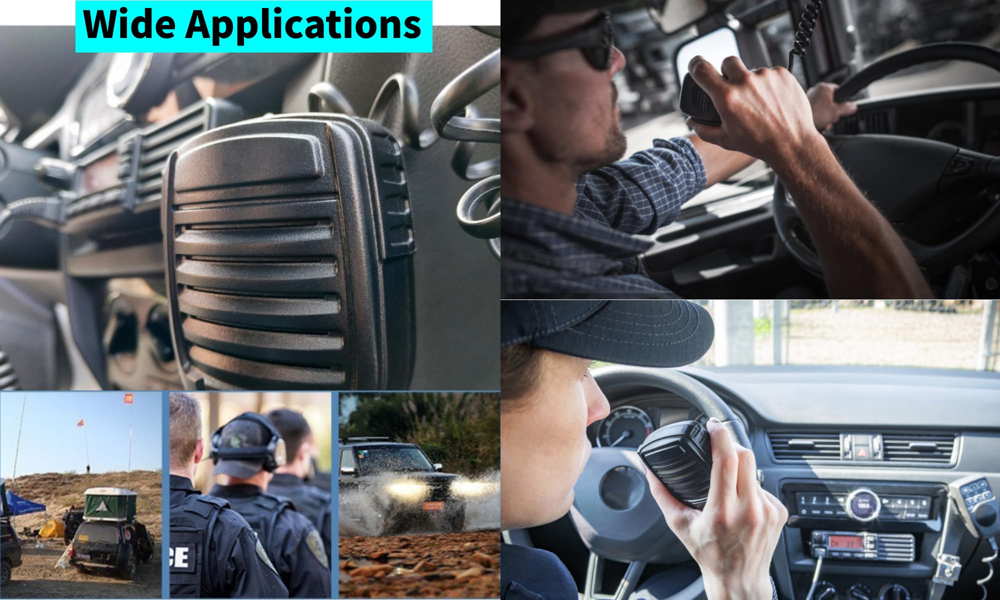 2 Pack MH-67A8J Handheld Speaker Microphone for Yaesu/Vertex Radio VX2500 VX2508 VX2208 VX2108 - 8 Pin Shoulder Mic with Portable Speaker for Outdoor Communication, Public Safety & Emergency Response