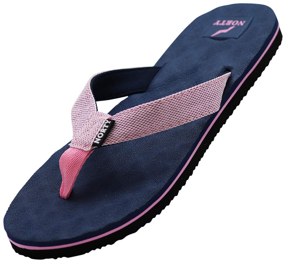 NORTY Women's Casual Flip Flop Thong Sandals - Comfortable Beach, Pool & Everyday Summer Shoes for Walking, Travel & Outdoor Activities
