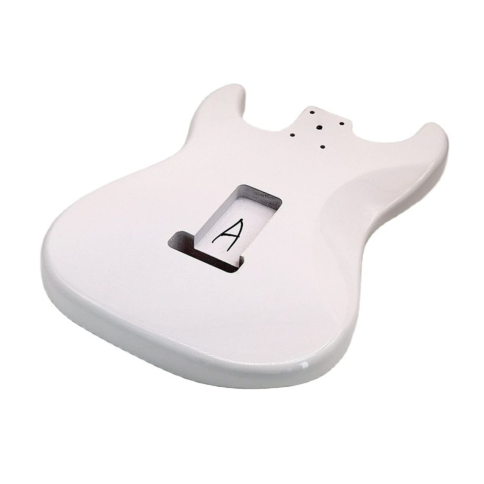 Unfinished White ST Style Electric Guitar Body Kit - Poplar Wood, High Gloss Finish, 5.7cm Pocket Width, Handcrafted for DIY Guitar Building | Perfect for Custom Electric Guitar Projects & Luthier Workshops