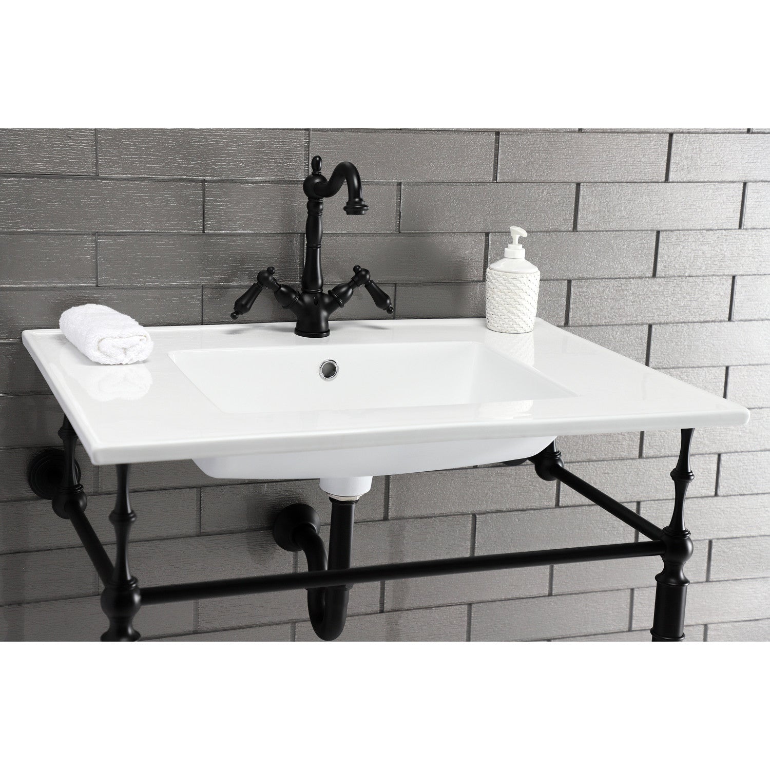 Continental 31 x 22 Inch White Ceramic Bathroom Vanity Top with 1-Hole Faucet & Integrated Basin - Perfect for Modern Bathroom Renovations and Home Upgrades