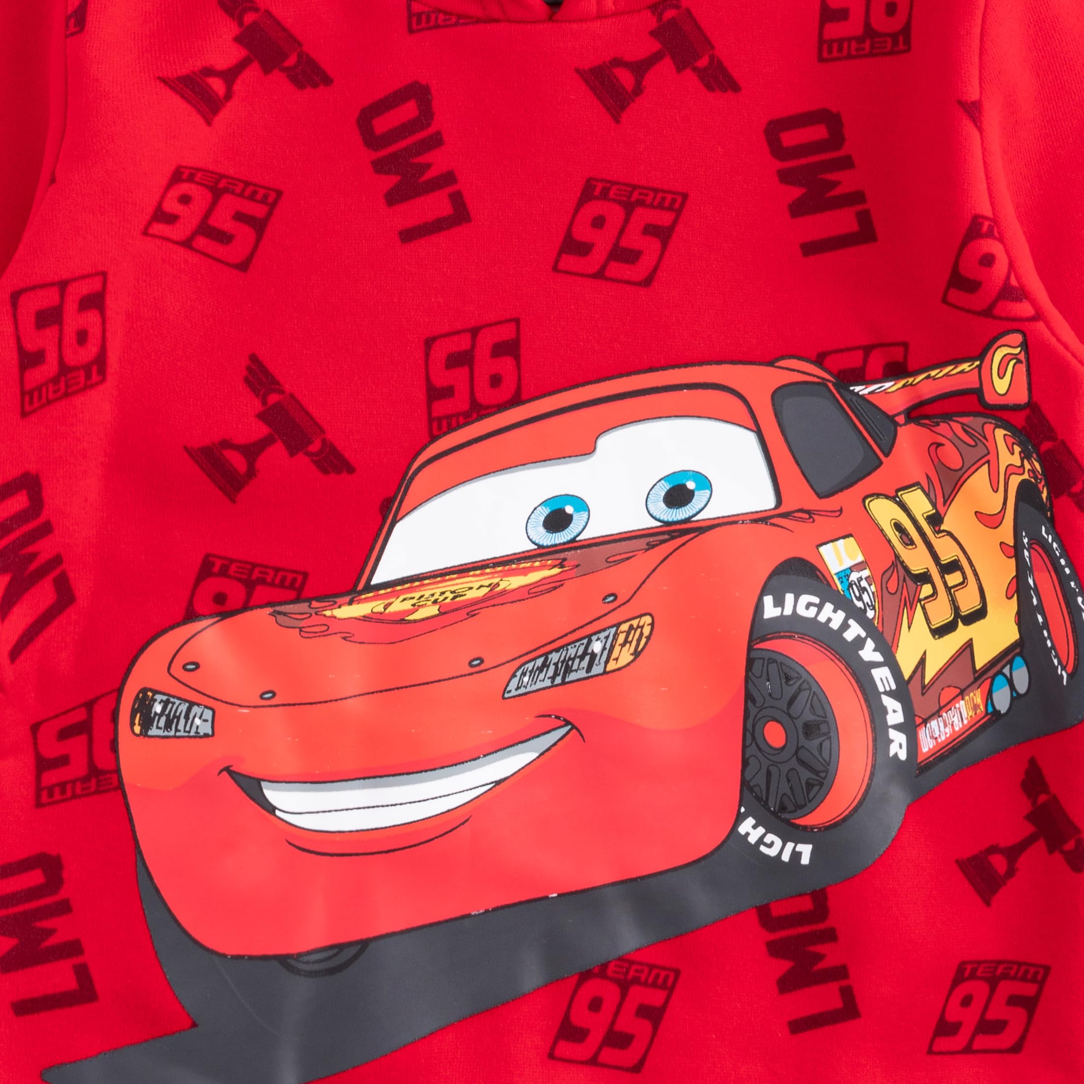 Disney Cars Lightning McQueen Boys Hoodie - Soft Fleece Pullover for Toddler, Little & Big Kids - Perfect for Playtime, Birthday Gifts & Family Outings