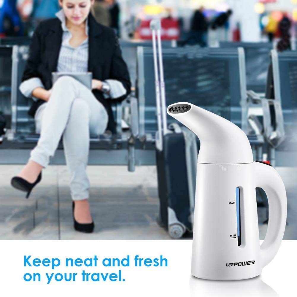 URPOWER 180ml Portable Handheld Steamer for Clothes - 7-in-1 Fast Heating Garment Steamer with Large Capacity | Perfect for Travel, Home Use & Wrinkles Removal on Dresses, Suits & Curtains