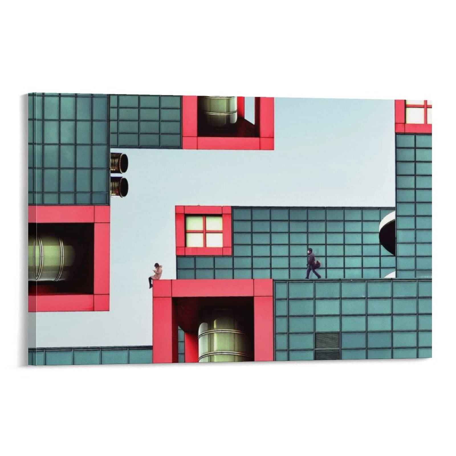 Abstract Framed Canvas Wall Art Print - Modern Thinking Painting, Natural Scenery Ready to Hang (24x36 inches, 60x90cm) - Perfect for Living Room, Bedroom, Home, Office & Bathroom Decor