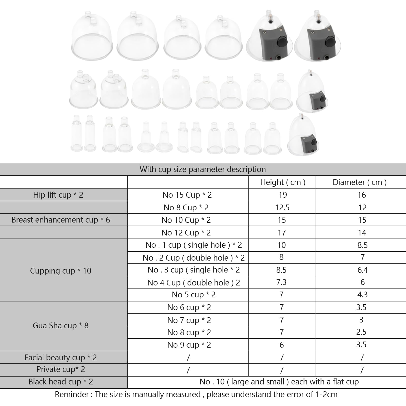 Body Sculpting & Breast Enlargement Machine for Women - Vacuum Cupping Therapy Set for Butt Lifting, Hip Enhancement & Body Massage | At-Home Beauty & Spa Treatment
