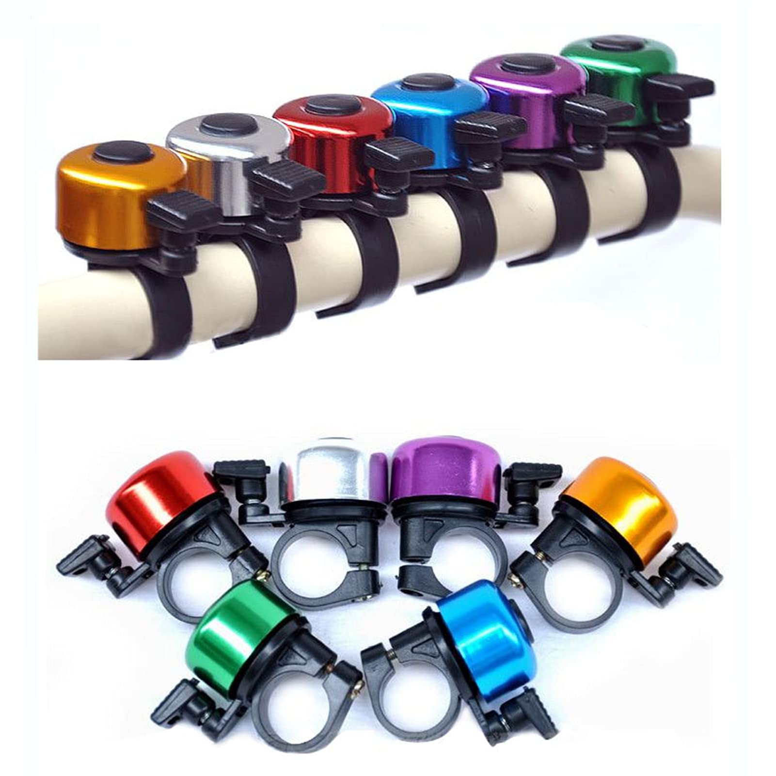 Premium Aluminum Bike Bell - Loud & Crisp Bicycle Bell for Adults & Kids - Perfect for Road, Mountain & Commuter Bikes - Safety Cycling Accessories for Urban & Trail Riding