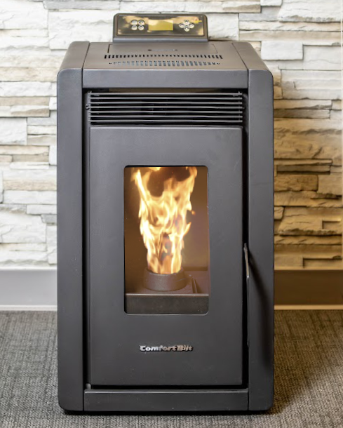 ComfortBilt HP40 Compact Small Pellet Stove - Black | America's Smallest Pellet Stove for Home Heating | Perfect for Tiny Houses, Cabins & Small Spaces
