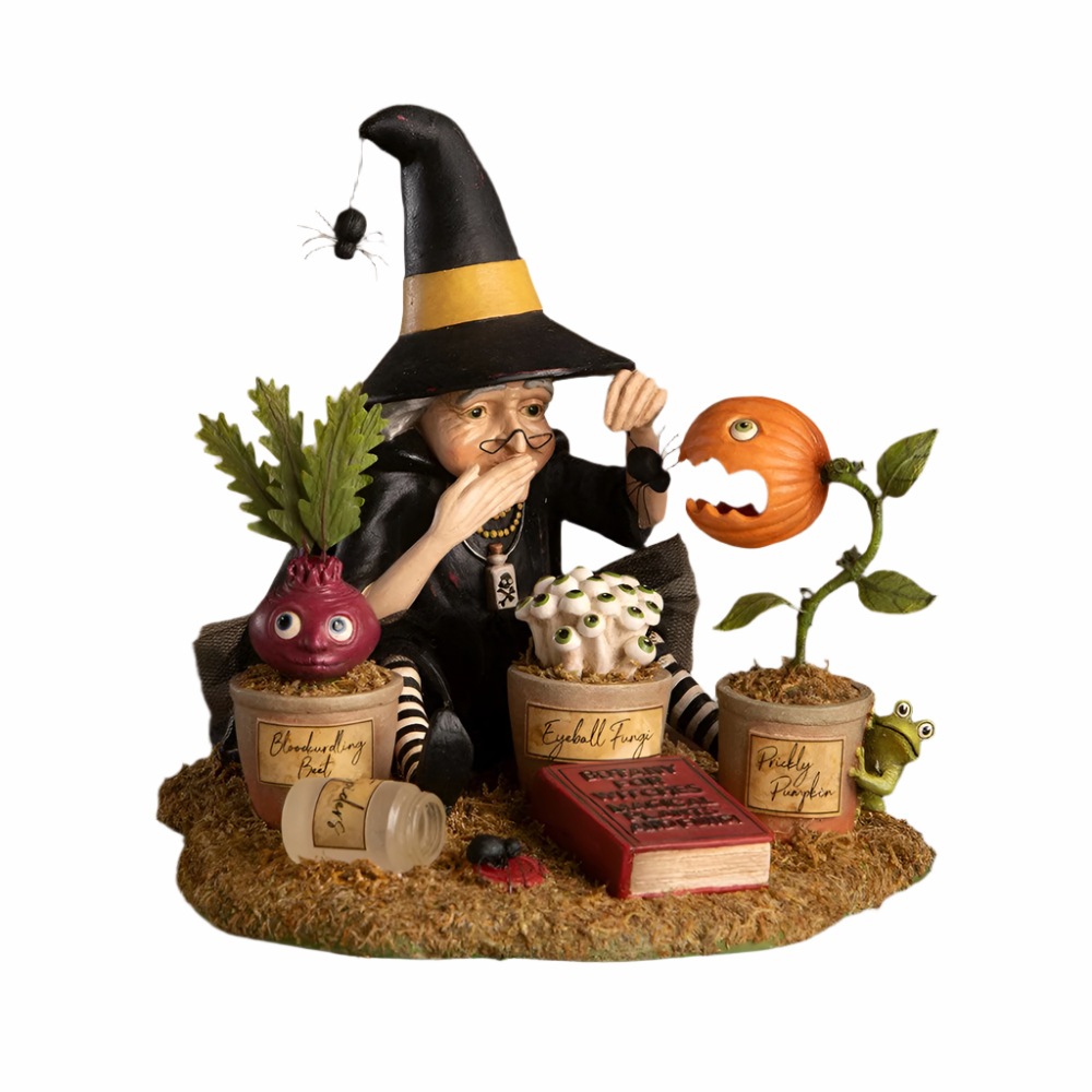 Botany Witch Halloween Decor by Bethany Lowe Designs - Spooky Home Decor for Witchy Aesthetic & Gothic Interiors