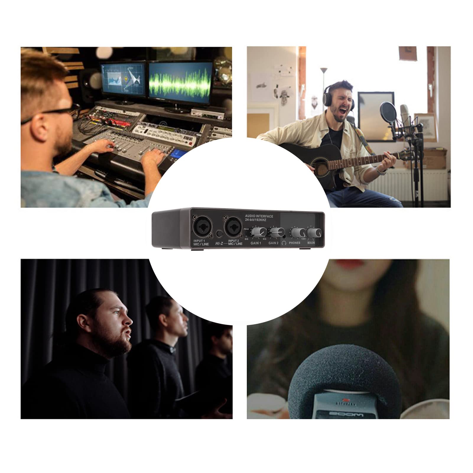 High-Quality USB External Sound Card for Mobile & PC - 192kHz Audio Interface with XLR Input for Recording, Streaming, Podcasting & Live Mixing | Perfect for Home Studios, Gamers & Content Creators