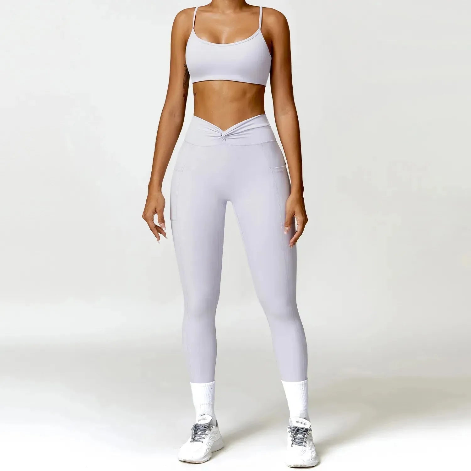 2PCS Women's Sexy Yoga Tracksuit Set - Sports Bra, Shorts & Leggings for Gym, Running, Fitness Workout | Comfortable Athletic Wear for Women | Perfect for Yoga, Pilates & Home Exercise