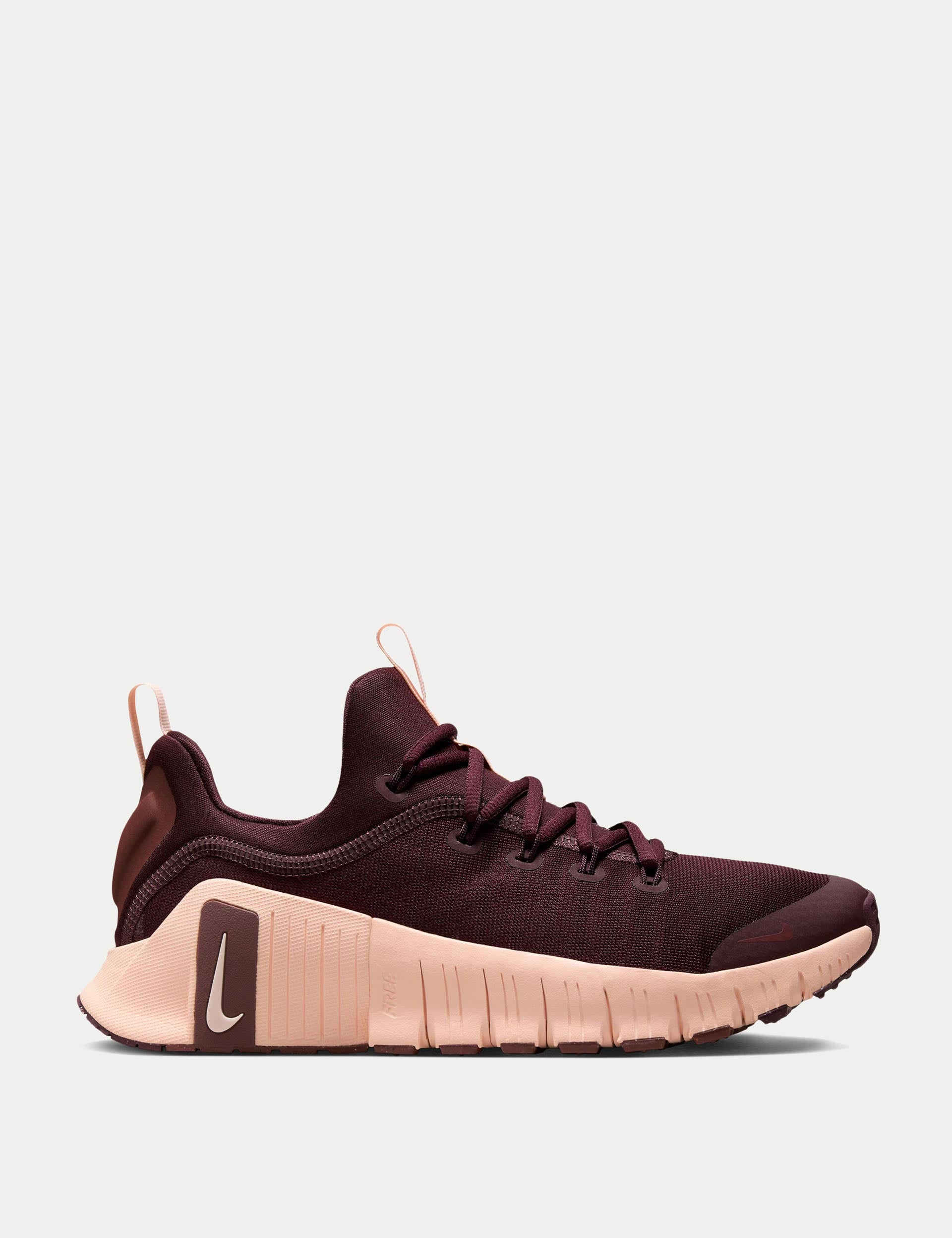 Nike Free Metcon 6 Training Shoes for Men & Women - Burgundy Crush/Crimson Tint/Dark Pony - CrossFit, Gym & Workout Shoes for Weightlifting & High-Intensity Training