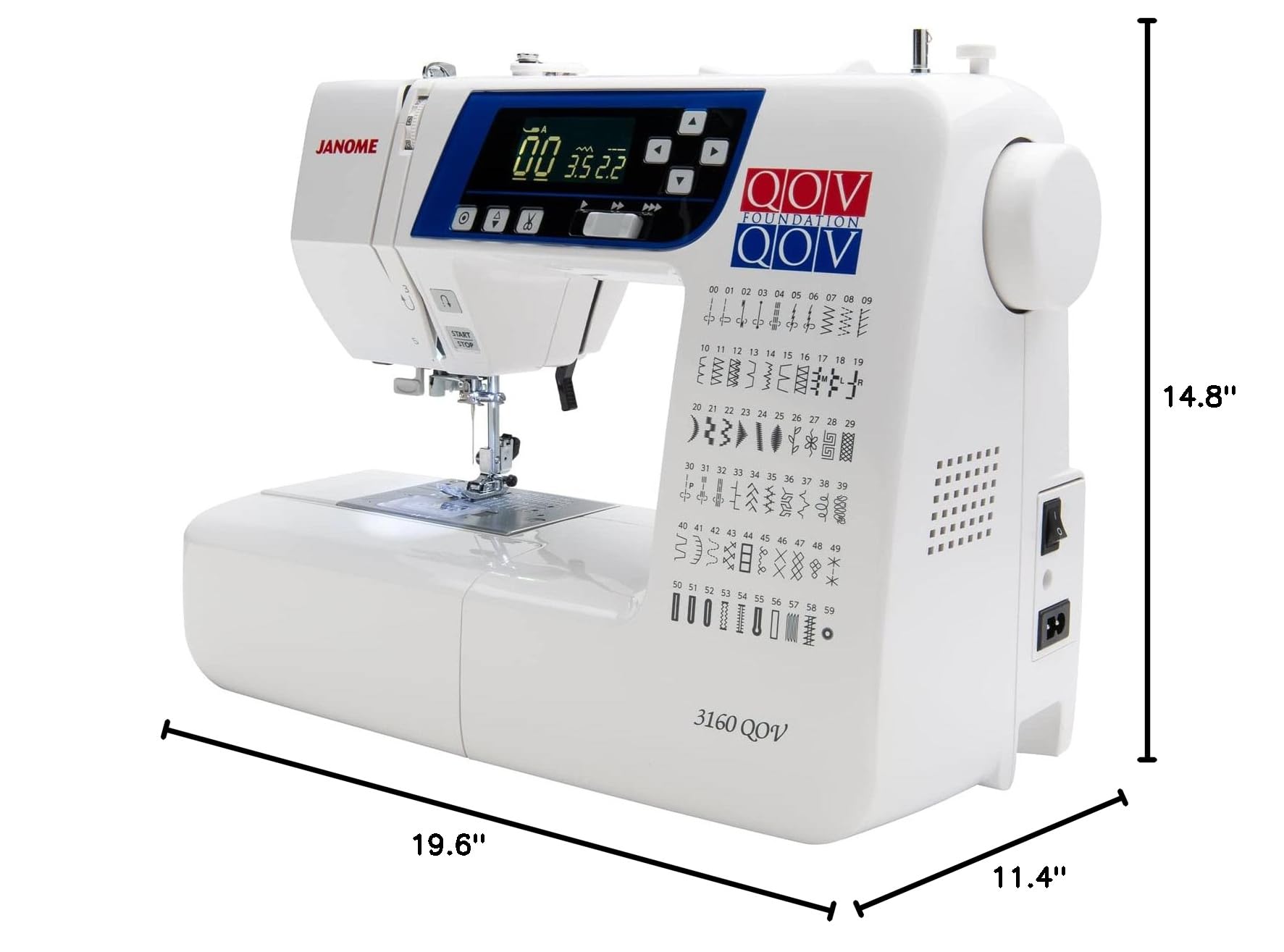 Janome 3160QOV Quilting Machine for Quilts of Valor - Professional Stitching for Patriotic Quilts & Home Decor Projects | Perfect for Quilters, Crafters & DIY Enthusiasts