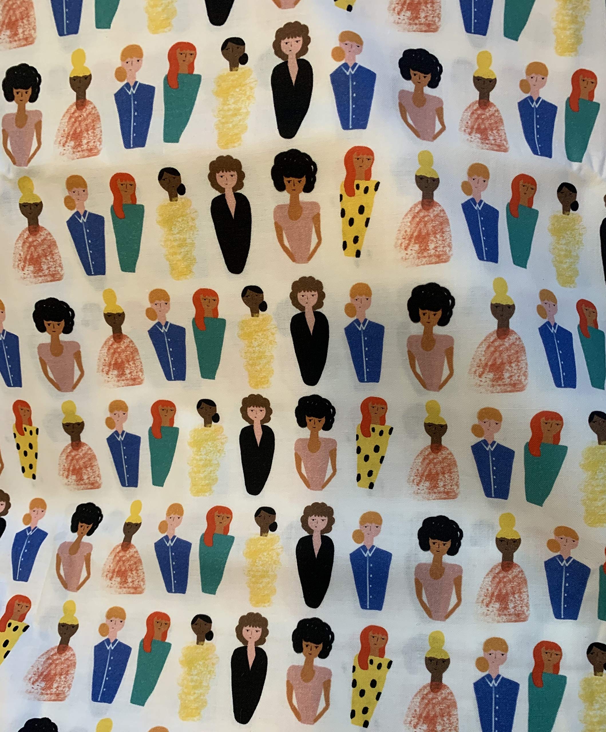 Friends & Faces - More Ladies Multicolor Cotton Fabric by Paintbrush Studio | 100% Premium Cotton for Quilting, Apparel & Home Decor | Perfect for DIY Crafts, Dressmaking & Sewing Projects