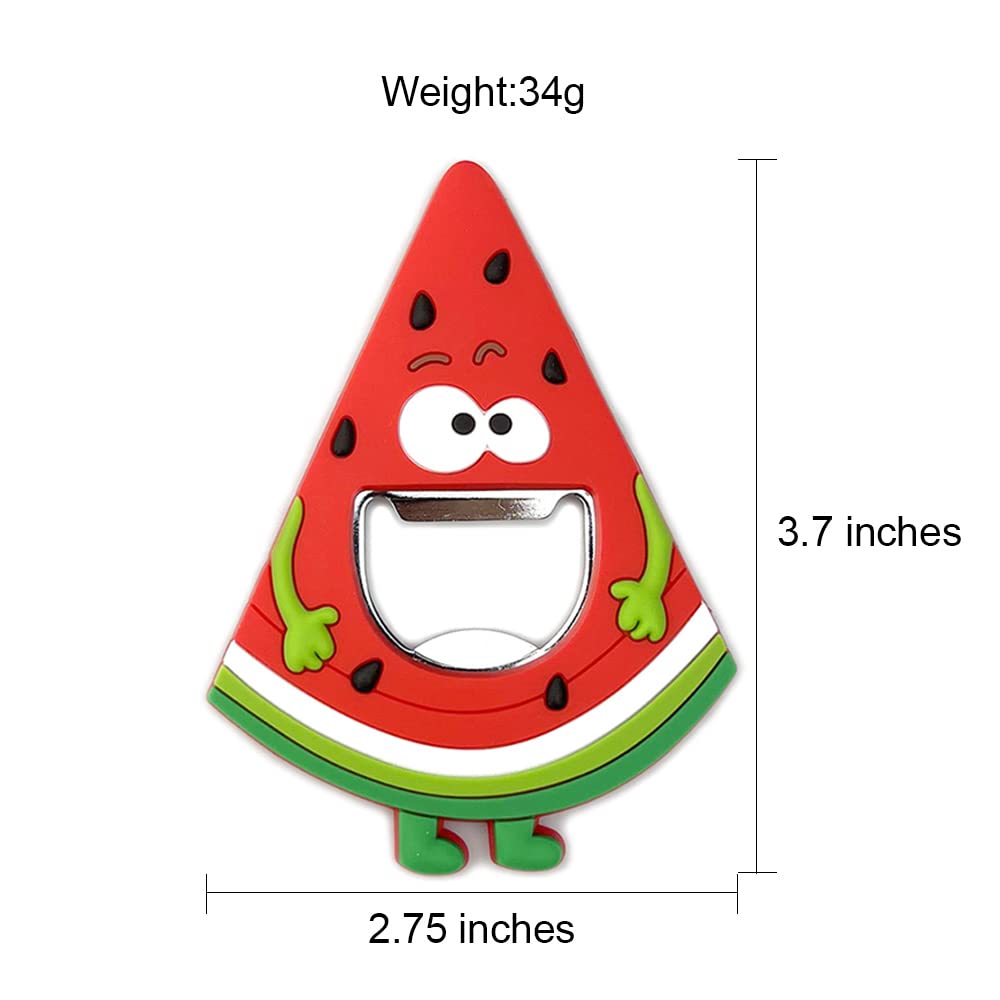 Watermelon Shaped Bottle Opener - Fun & Creative Fruit Beer Bottle Opener for Men, Dad, Boyfriend, Bartender - Perfect for Summer BBQs, Pool Parties & Gifts