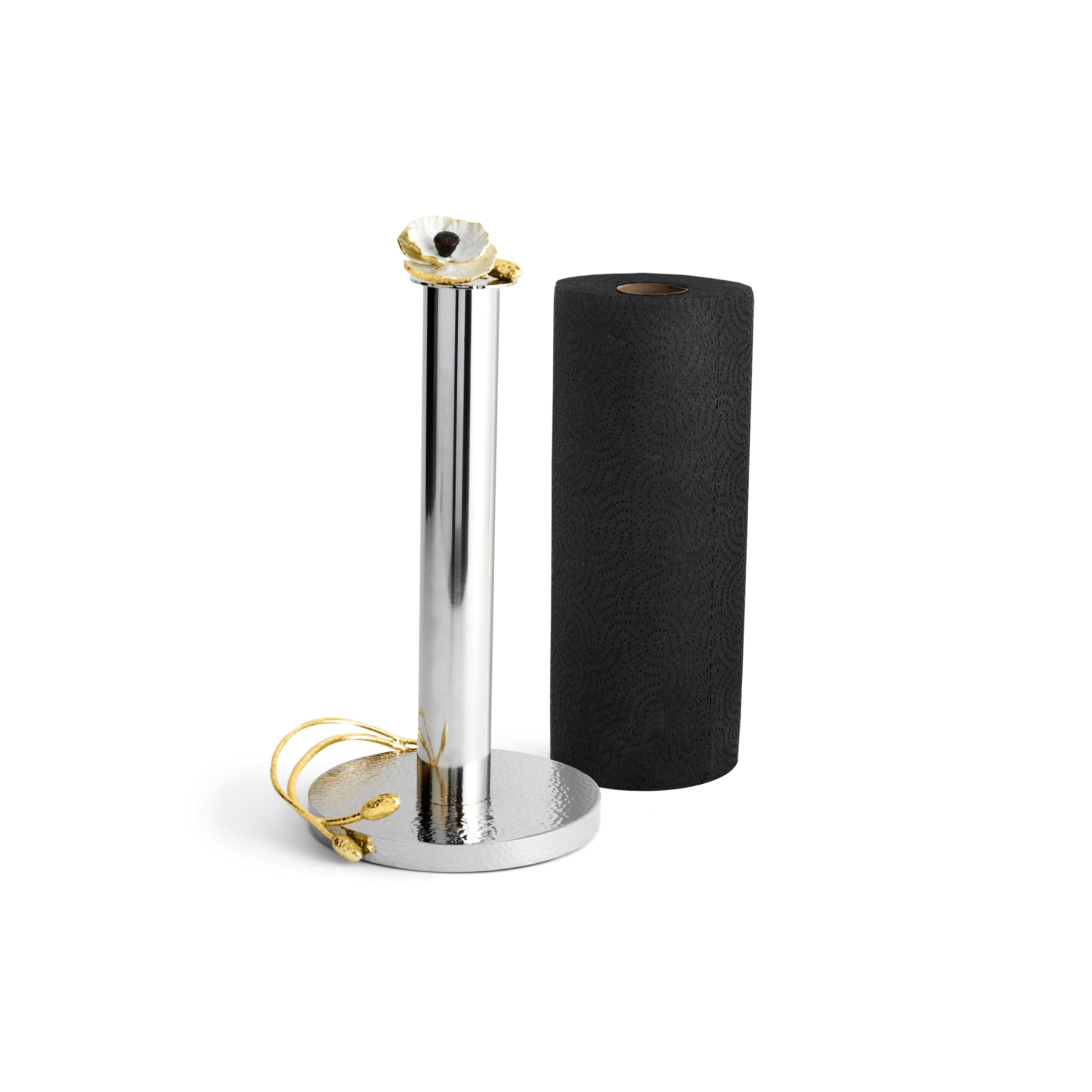 Stainless Steel Anemone Paper Towel Holder - Elegant & Functional Kitchen Organizer for Countertop or Wall Mount - Perfect for Home, Office, or Restaurant Use