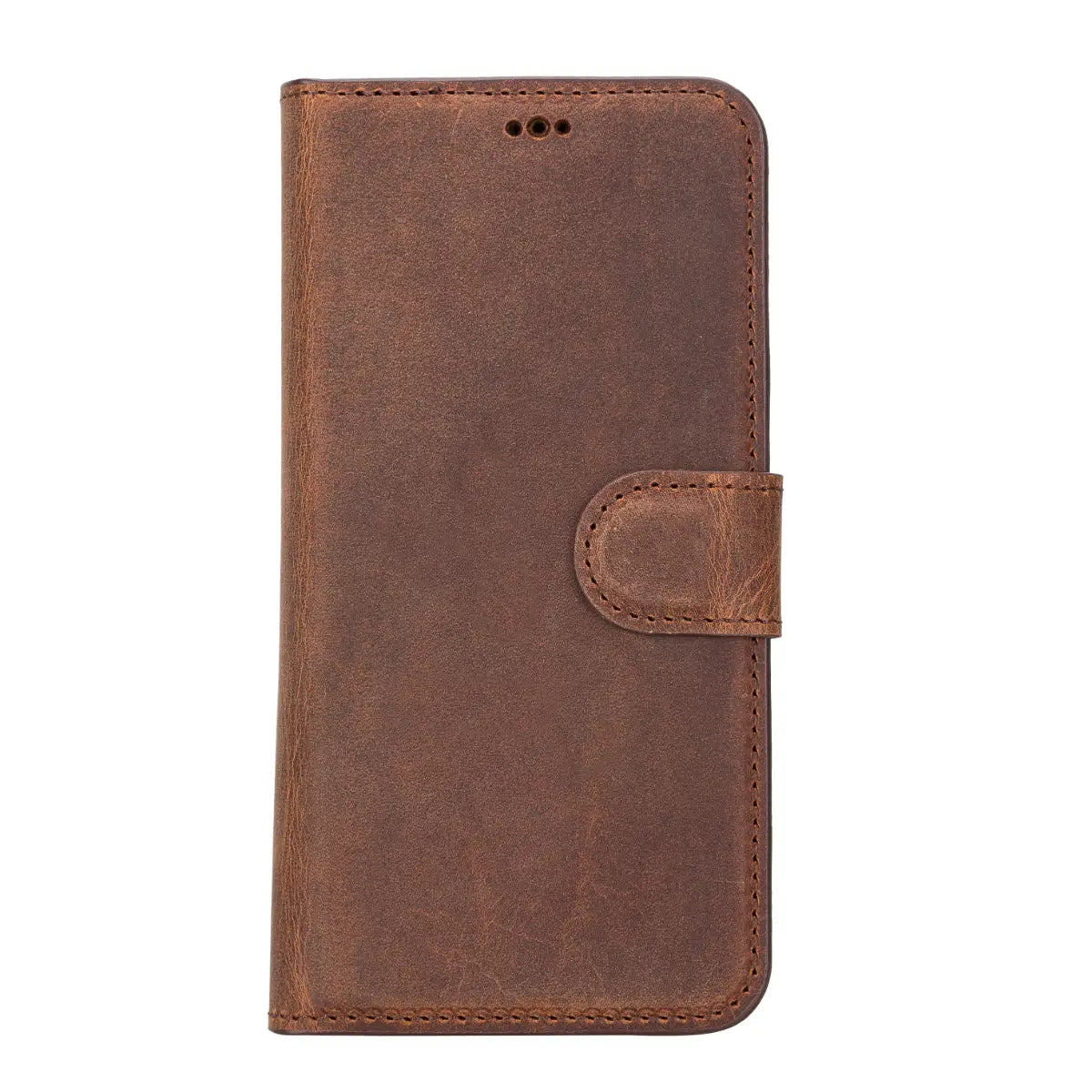 Distressed Brown Leather Wallet Case for iPhone 14 Pro - Slim Protective Cover with Card Holder | Perfect for Everyday Use, Travel & Business (iPhone 14 Pro)