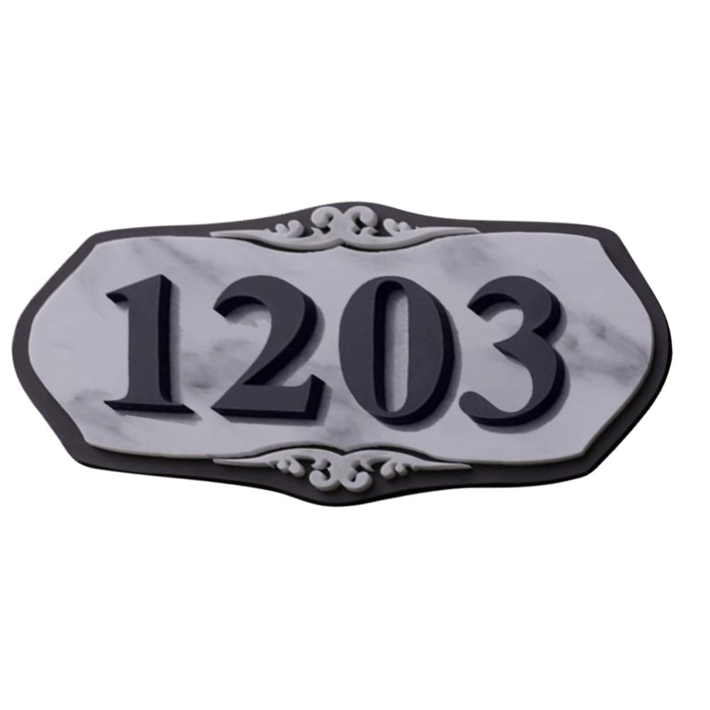 Custom Personalized House Number Door Sign - Self-Adhesive Home Address Plaque for House, Apartment, Office & Mailbox | Weatherproof Decorative Numbers for Front Door, Garden & Hotel Entrance