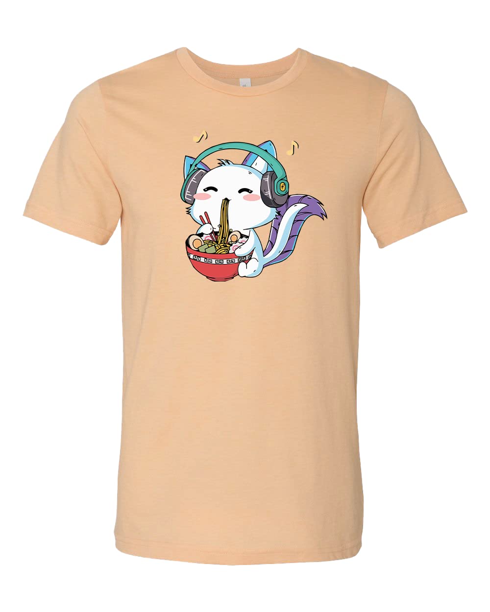 Ramen Cat T-Shirt - Cute Peeking Cat & Japanese Noodles Graphic Tee for Ramen Lovers - Perfect for Anime Fans, Cat Lovers & Casual Wear