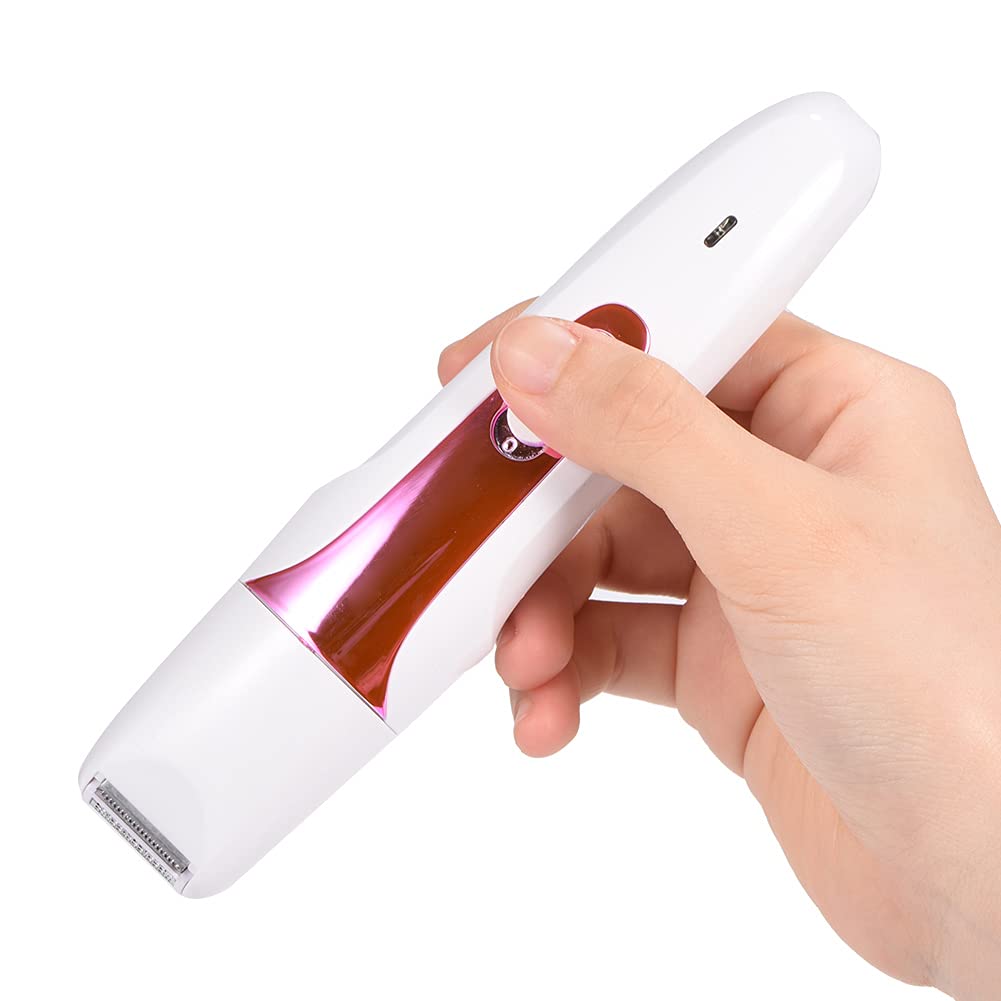 5-in-1 Electric Shaver & Epilator for Women - Rechargeable Facial Hair Remover with Detachable Heads for Eyebrows, Nose, Ears & Body Grooming | Painless Hair Trimmer for Smooth Skin | Perfect for Travel, Home & Salon Use (Rose Gold)