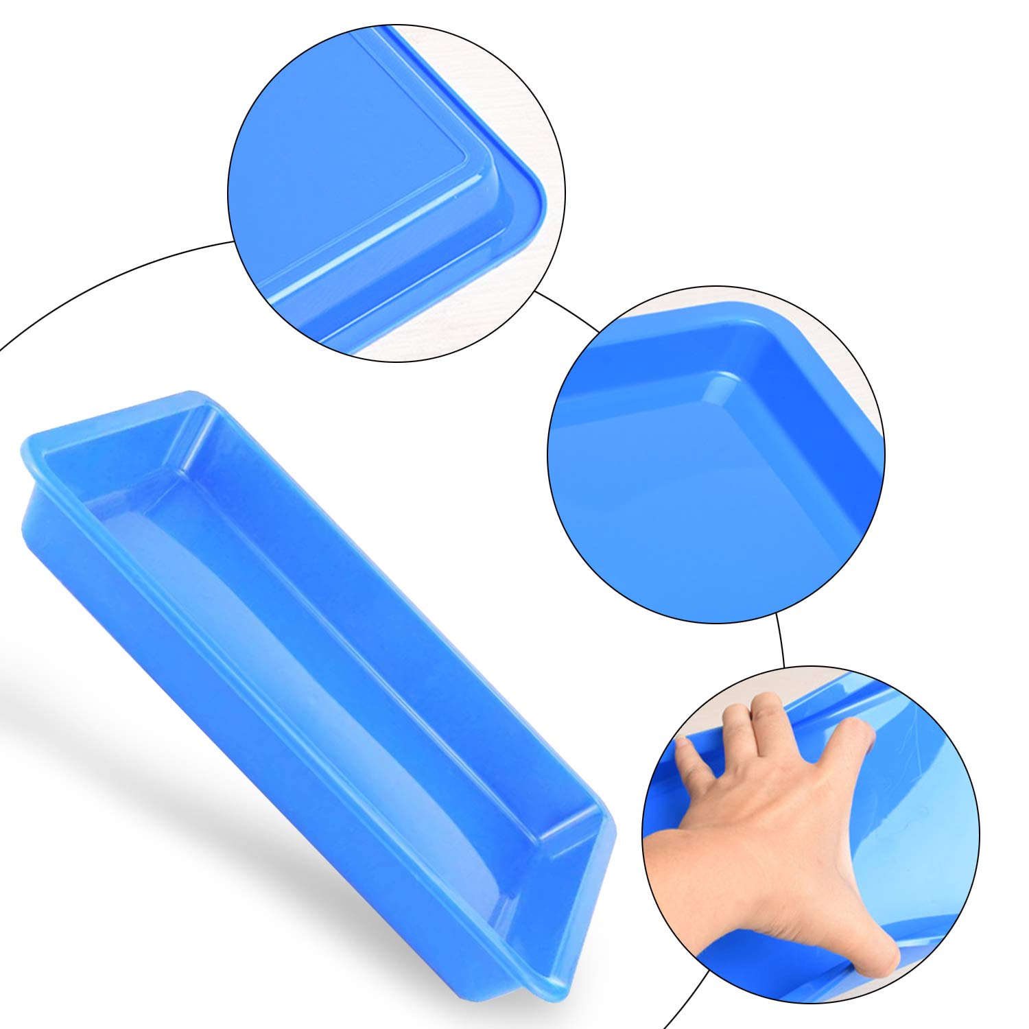 5-Piece Stackable Plastic Art & Craft Trays - 11 x 8.3 x 1.2 Inch Organizer for DIY Projects, Painting, Beads, Jewelry - Perfect for Artists, Classroom, Craft Room & Home Organization