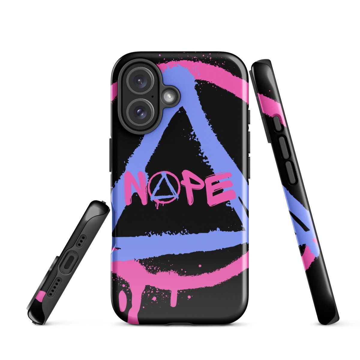 NOPE Symbol iPhone® Tough Case - Durable Protective Cover for iPhone 11/12/13/14/15 Pro Max - Anti-Scratch Shockproof Phone Case for Everyday Use & Outdoor Activities