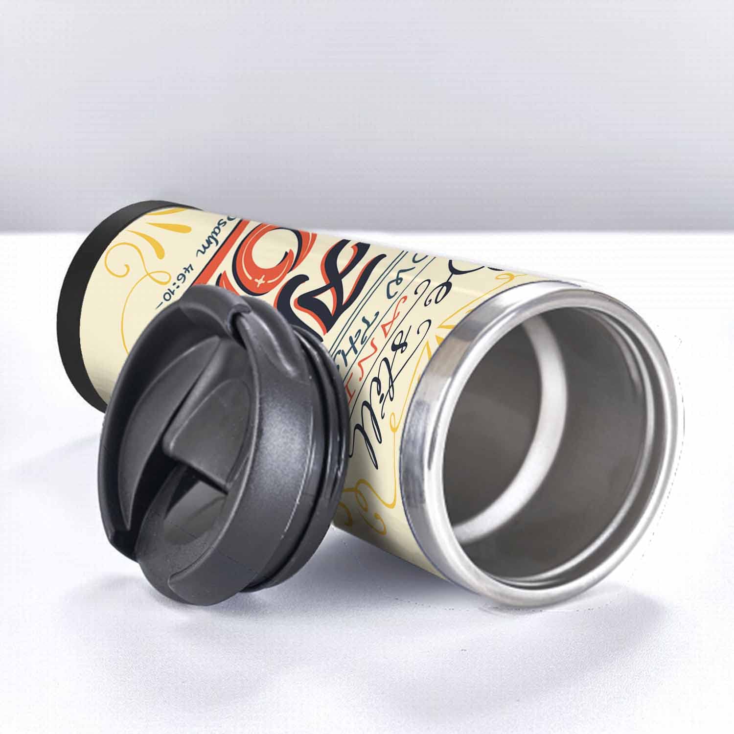 WONDERTIFY Bible Coffee Mug - Stainless Steel, Double Walled - Psalm 46:10 for Travel & Gifts