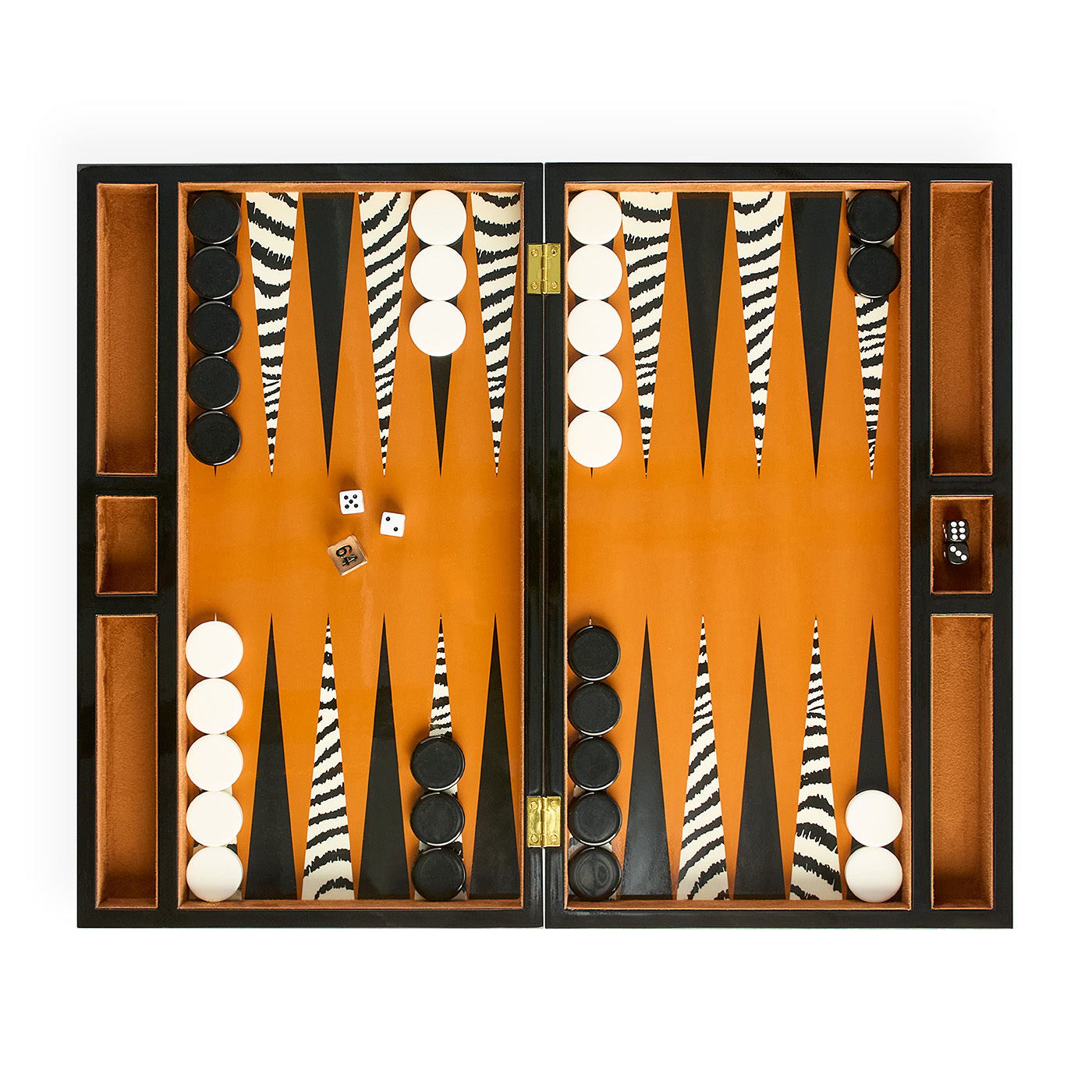 Premium Zebra Wood Backgammon Set - Classic Board Game with 30mm Wooden Pieces & Leather Cup - Perfect for Family Game Nights, Travel & Home Decor