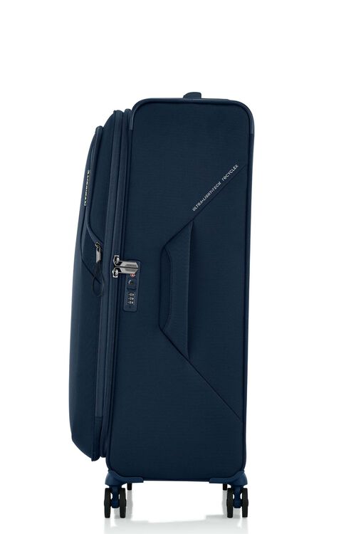 American Tourister Applite 5.0 82/31 Expandable Carry-On Luggage - Navy Blue Spinner Suitcase for Travel, Business & Weekend Getaways