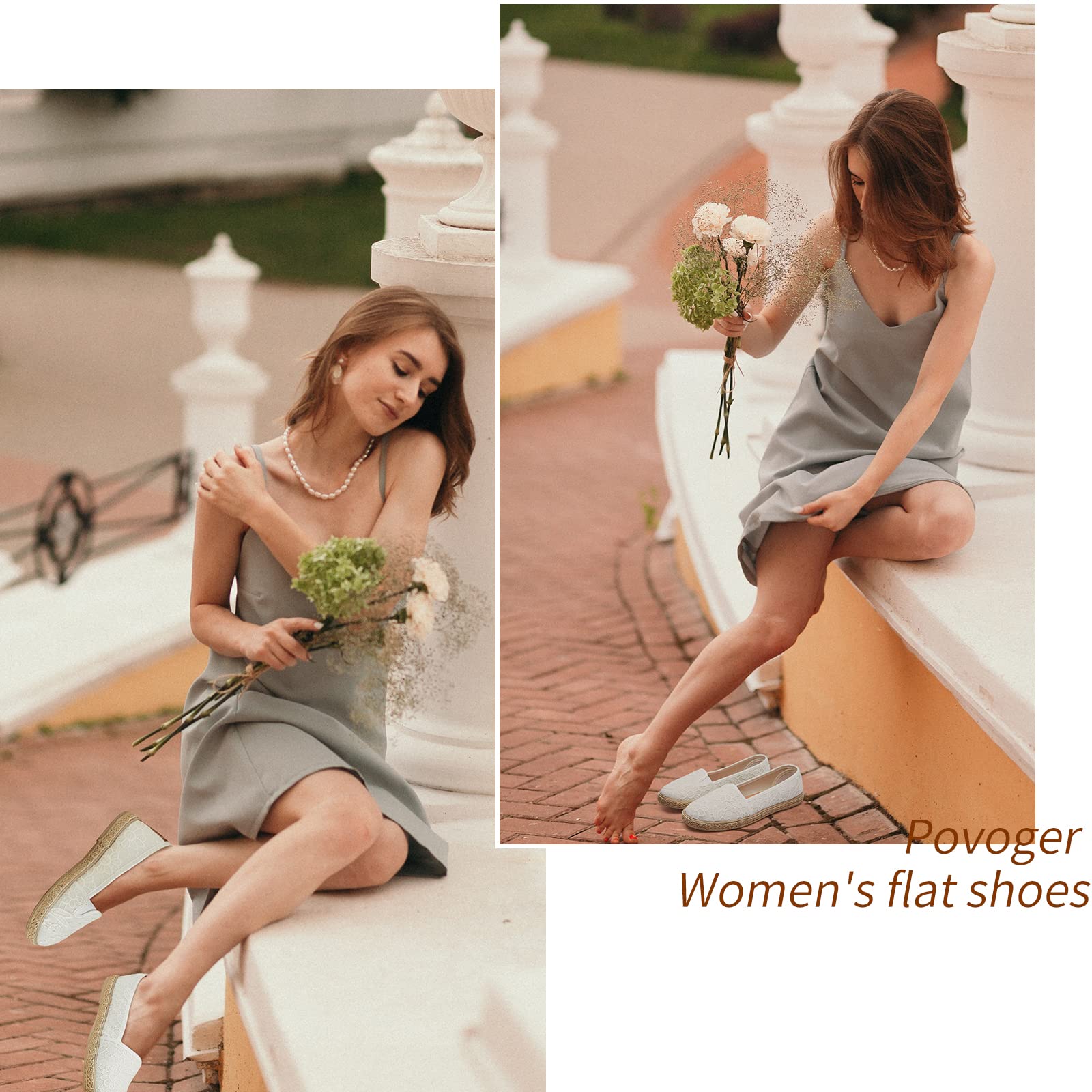 POVOGER Women's Slip-On Loafers - Comfortable Flats for Women, Casual & Dress Shoes - Perfect for Office, Travel & Everyday Wear