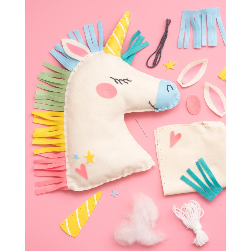 DIY Unicorn Felt Pillow Kit for Kids - Creative Sewing Craft Project for Birthday Gifts & Home Decor (70% OFF) - Perfect for Arts & Crafts, Sleepovers, and Room Decorations