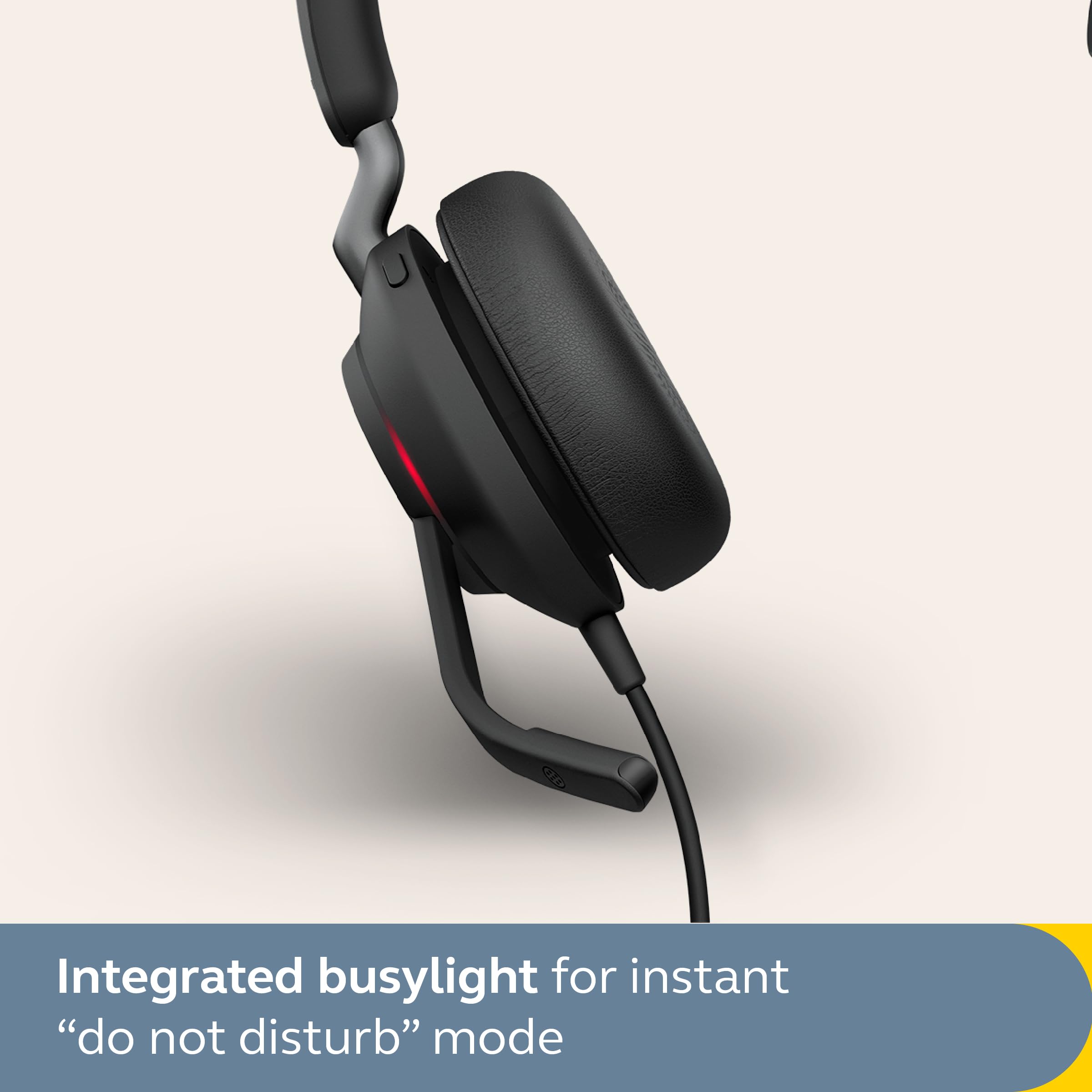 Jabra Evolve2 40 SE Wired Mono Noise-Cancelling Headset with 3-Mic Call Technology & USB-A Cable - Compatible with Zoom, Google Meet, Microsoft Teams & All UC Platforms - Black - Perfect for Remote Work, Online Meetings & Call Centers