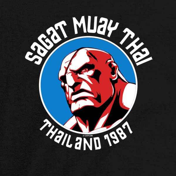 Pop Threads Sagat Street Fighter Graphic T-Shirt for Men - Muay Thai Master Arcade Gaming Tee | Perfect for Cosplay, Gaming Events & Streetwear Fashion