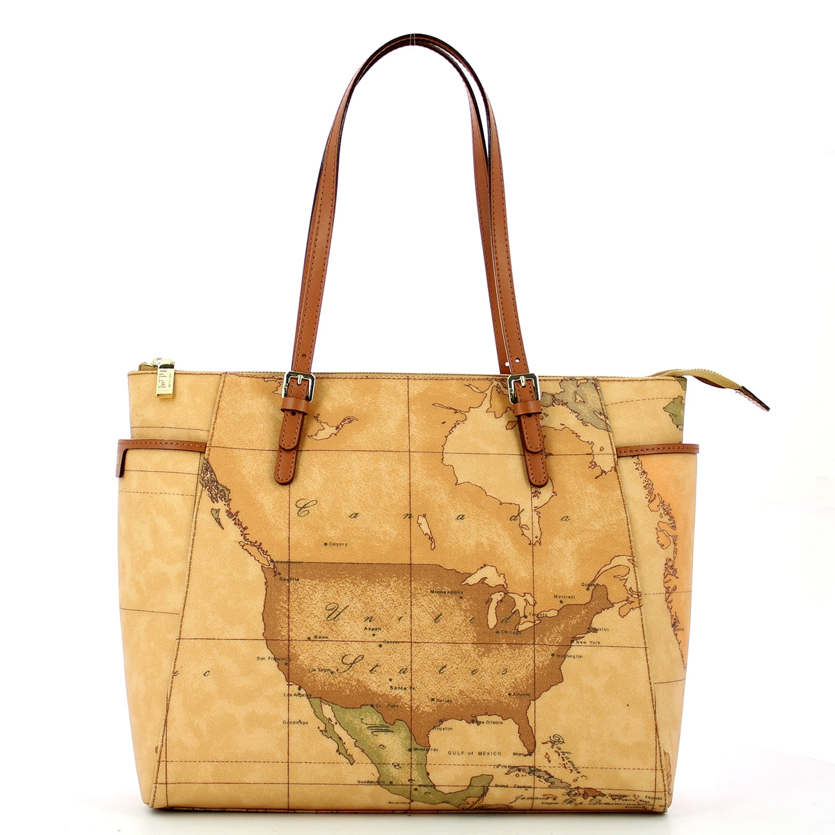 Alviero Martini 1a Classe Geo Classic Shopping Bag CE0016000 in Natural Leather - Perfect for Work, Travel & Everyday Use
