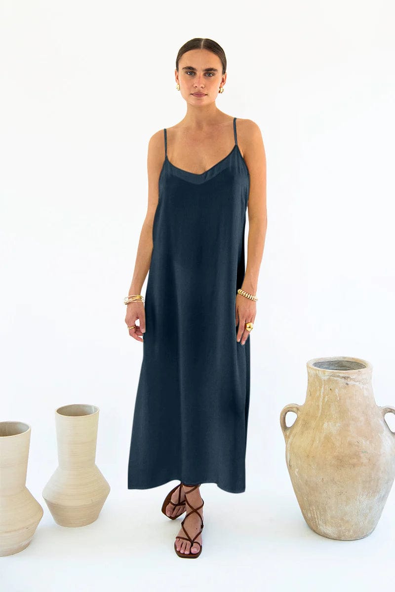 Gitta Satin TENCEL™ Slip Dress for Women - Soft & Breathable Nightgown in Multiple Colors | Perfect for Sleepwear, Loungewear & Special Occasions