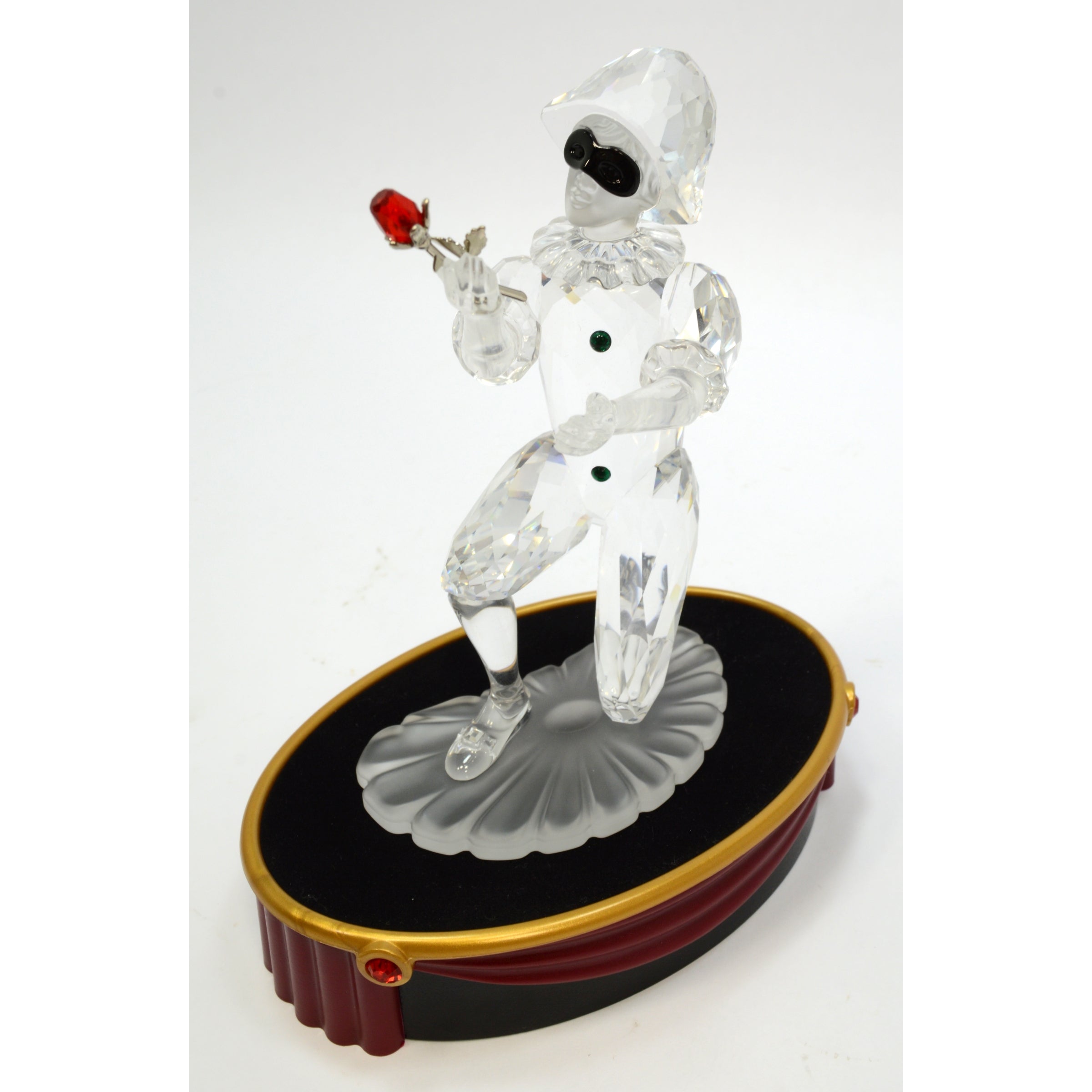 2001 Swarovski Crystal Figurine with Stand - Masquerade Harlequin #254044 in Original Box | Collectible Home Decor & Gift for Special Occasions