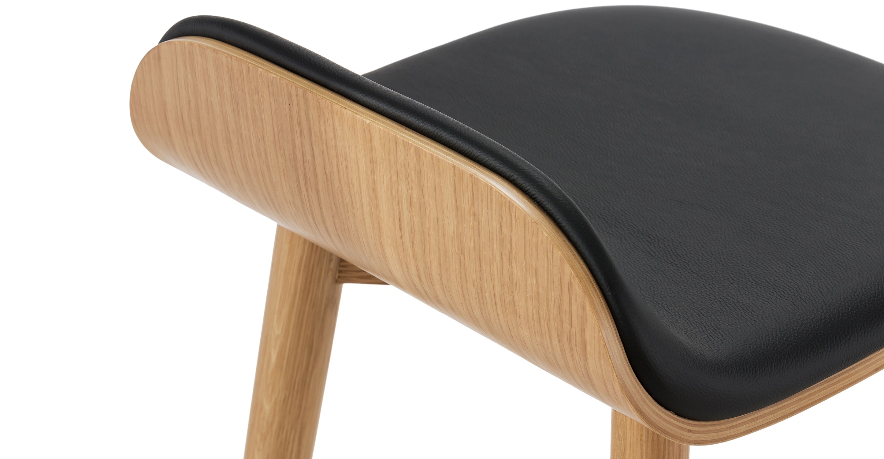 Notello Leather Counter Stool - Modern Bar Stool with Adjustable Height, PU Leather Seat & Metal Base - Perfect for Kitchen Island, Breakfast Bar & Home Decor