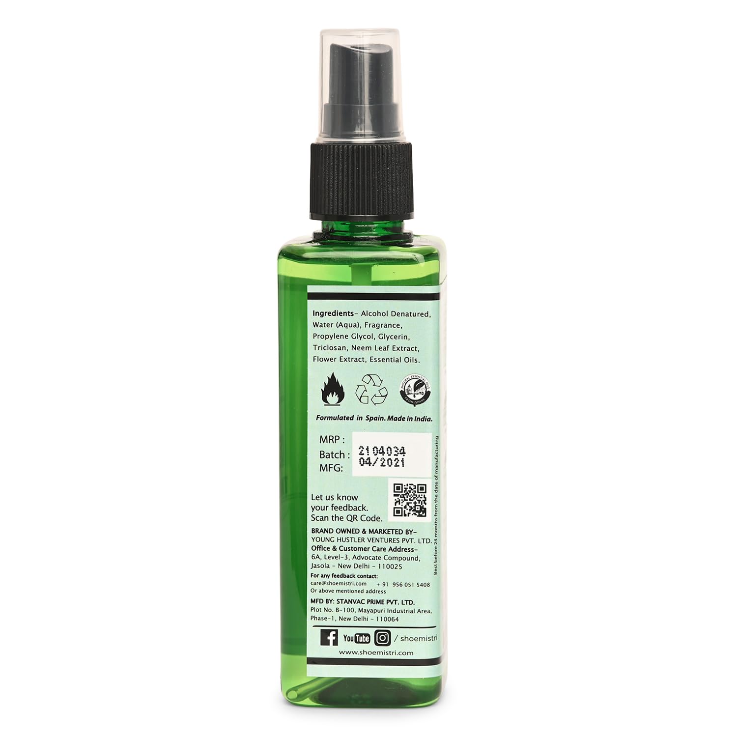 Natural Foot & Shoe Deodorant Spray - Eliminates Odor Causing Bacteria | Long-Lasting Shoe Odor Eliminator for Men & Women | Perfect for Gym Shoes, Work Boots & Daily Wear