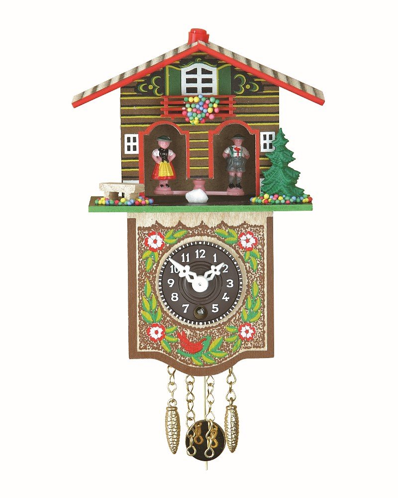 Authentic Black Forest Cuckoo Clock - Trenkle TU 809 P Handcrafted Weather House with Moving Figures | Perfect for Home Decor, Gift & Traditional German Style Living Room