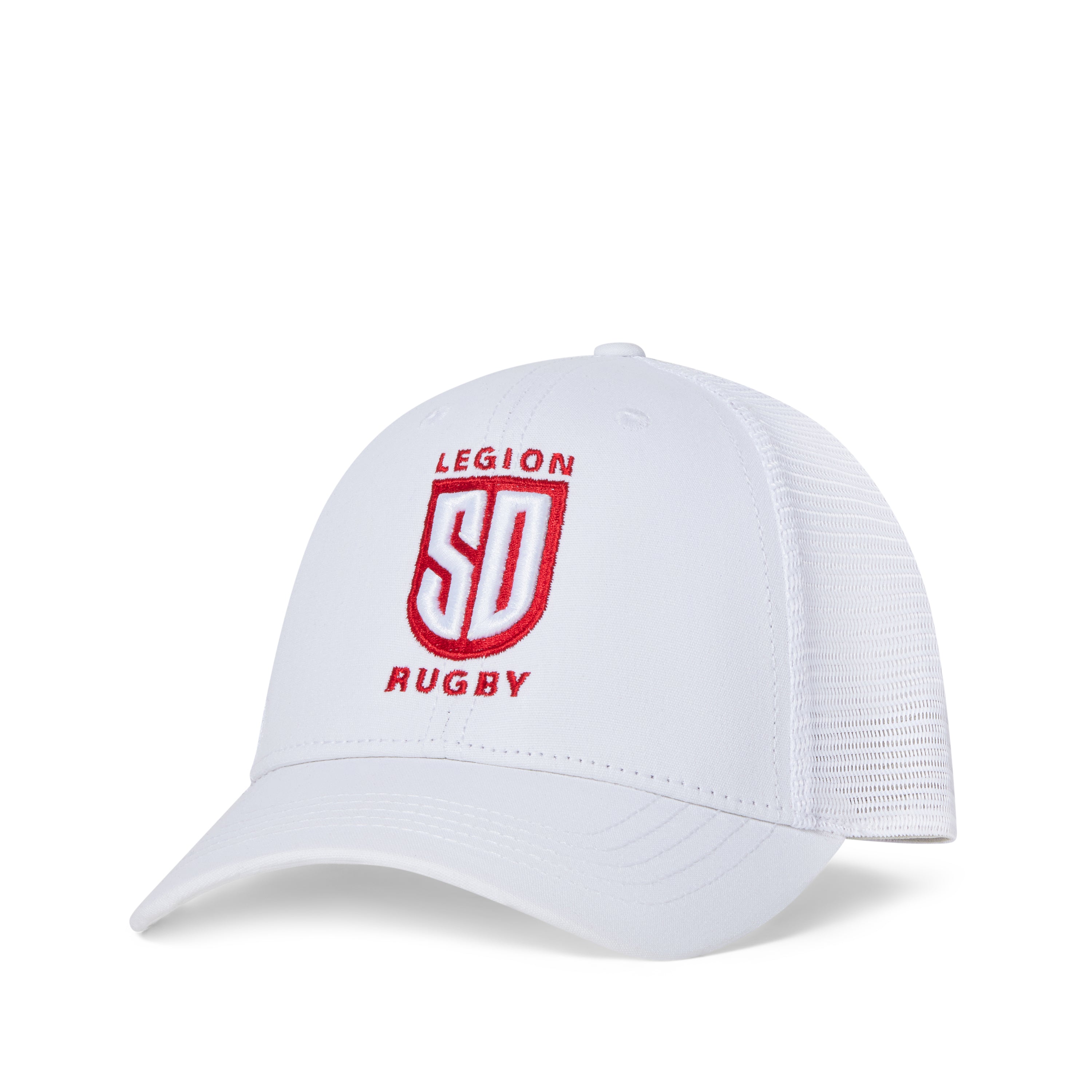 SD LEGION White Mesh Snapback Hat with Ponytail Hole - Stylish & Breathable Baseball Cap for Women - Perfect for Running, Workouts & Outdoor Activities