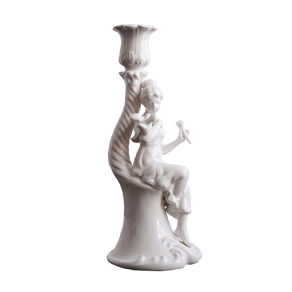 HOLPPO White Ceramic Tealight Candle Holder - Essential Oil Diffuser & Aroma Burner for Home Decor, Romantic Flower Design - Perfect for Bedroom, Bathroom, Wedding Centerpiece and Spa Relaxation