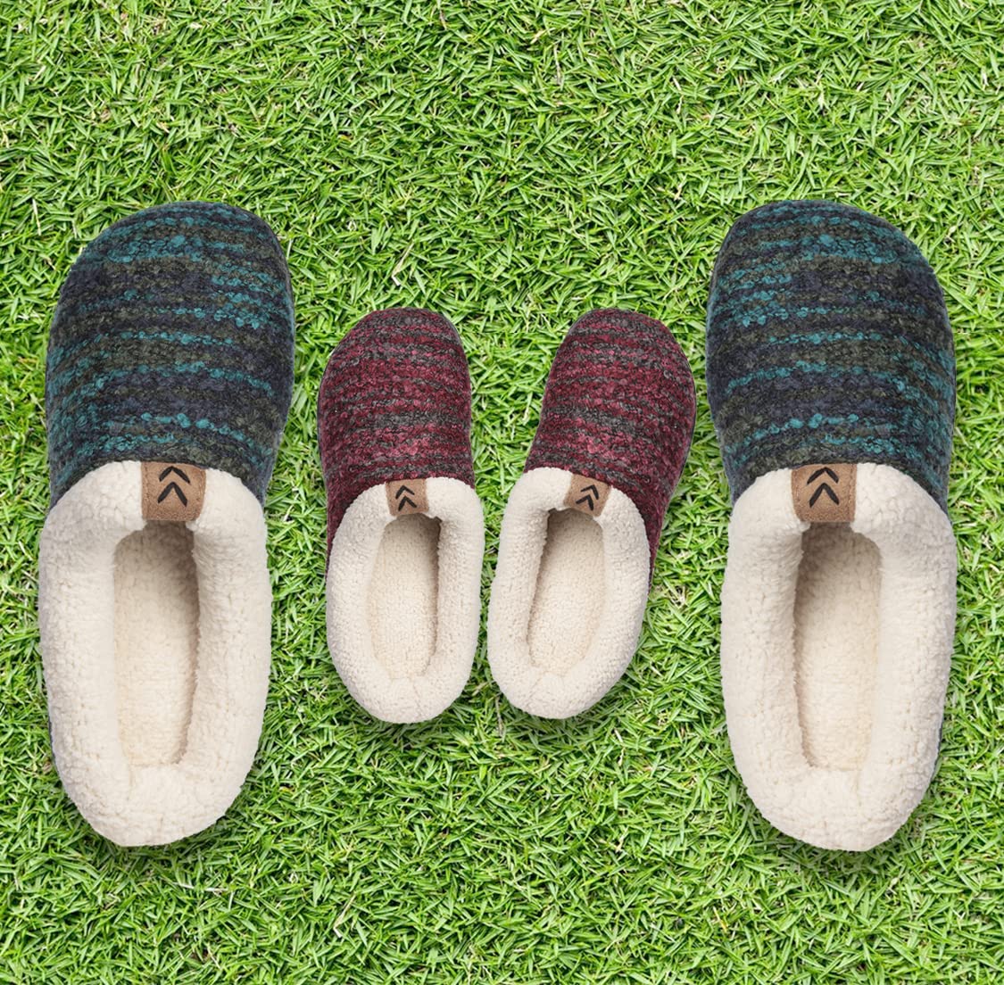 Mother and Daughter Matching Slippers - Cozy Crochet Knitted Fleece-Lined Clogs for Mommy and Me | Perfect for Family Bonding, Christmas Gifts & Indoor Comfort