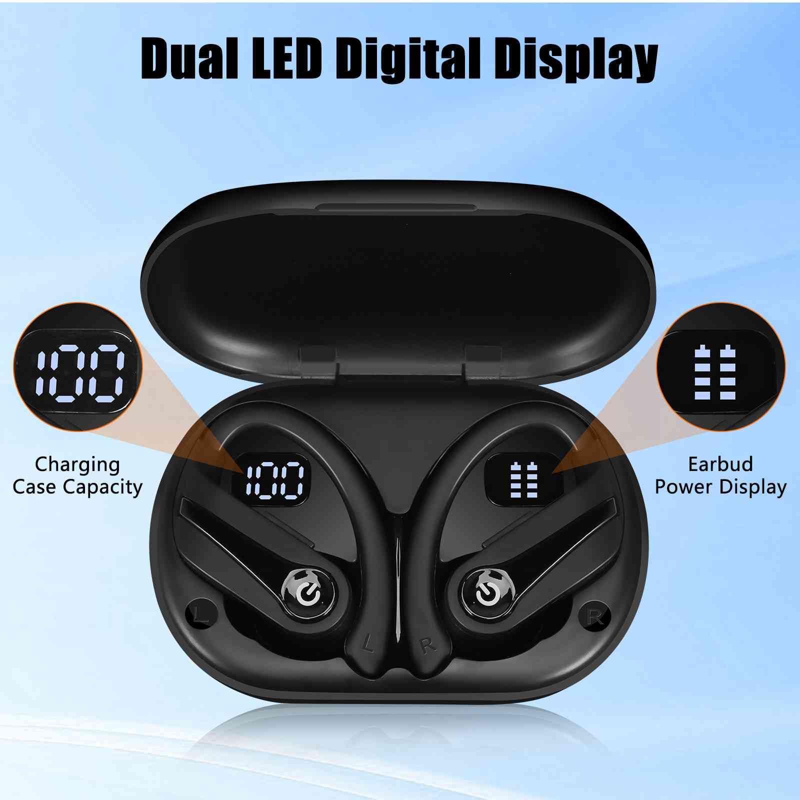 **Wireless Bluetooth Earbuds for Nokia 210 - True 5.0 Stereo Sound, Touch Control, IPX7 Waterproof, Deep Bass, with Charging Case - Perfect for Sports, Running, Gym & Daily Use**