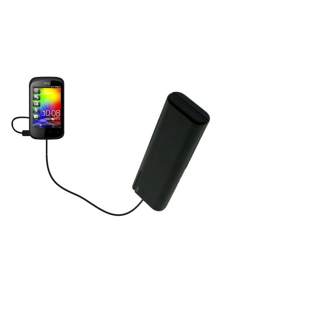 HTC Pico Compatible AA Battery Pack Charger Kit - Portable Power with Upgradeable TipExchange Technology for Travel, Camping, and Emergency Power Backup