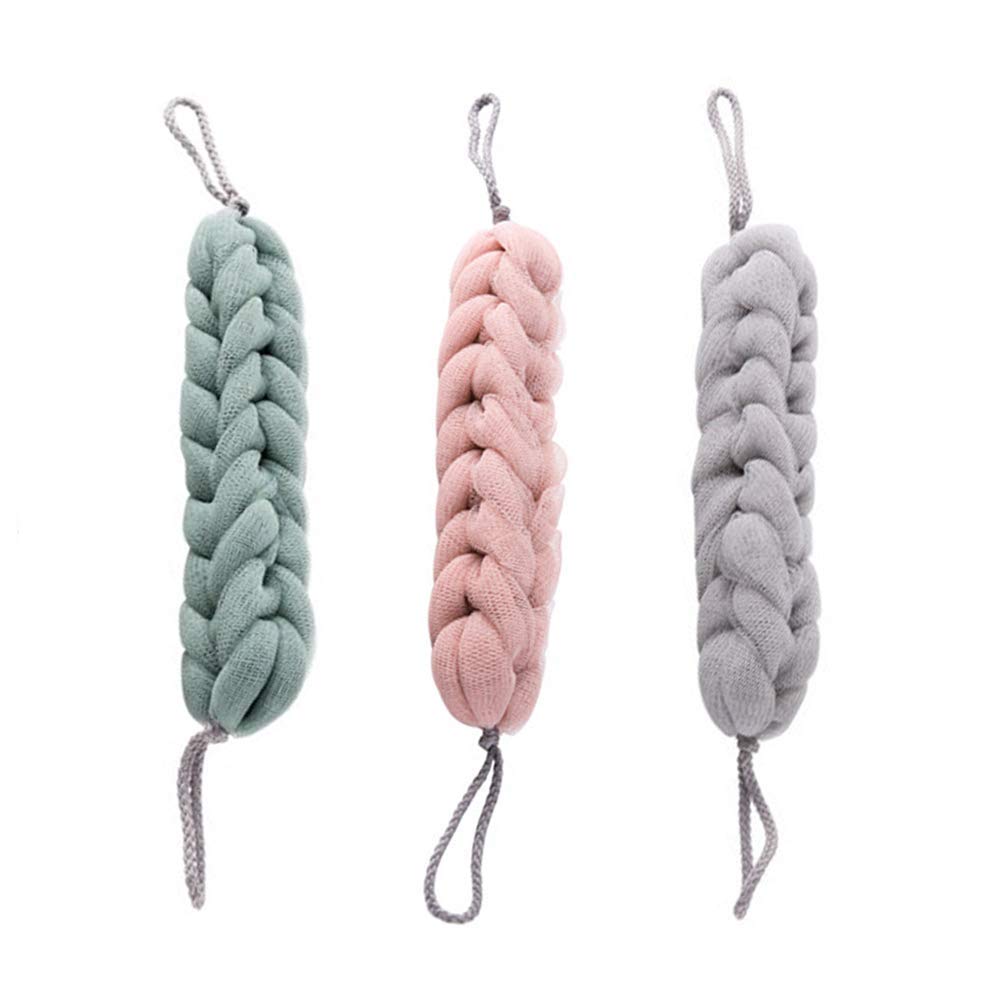 3-Pack Exfoliating Back Scrubber Loofah Sponge - Mesh Shower Pouf for Deep Cleansing & Skin Renewal | Perfect for Shower, Bath & Spa Day Self-Care Routine