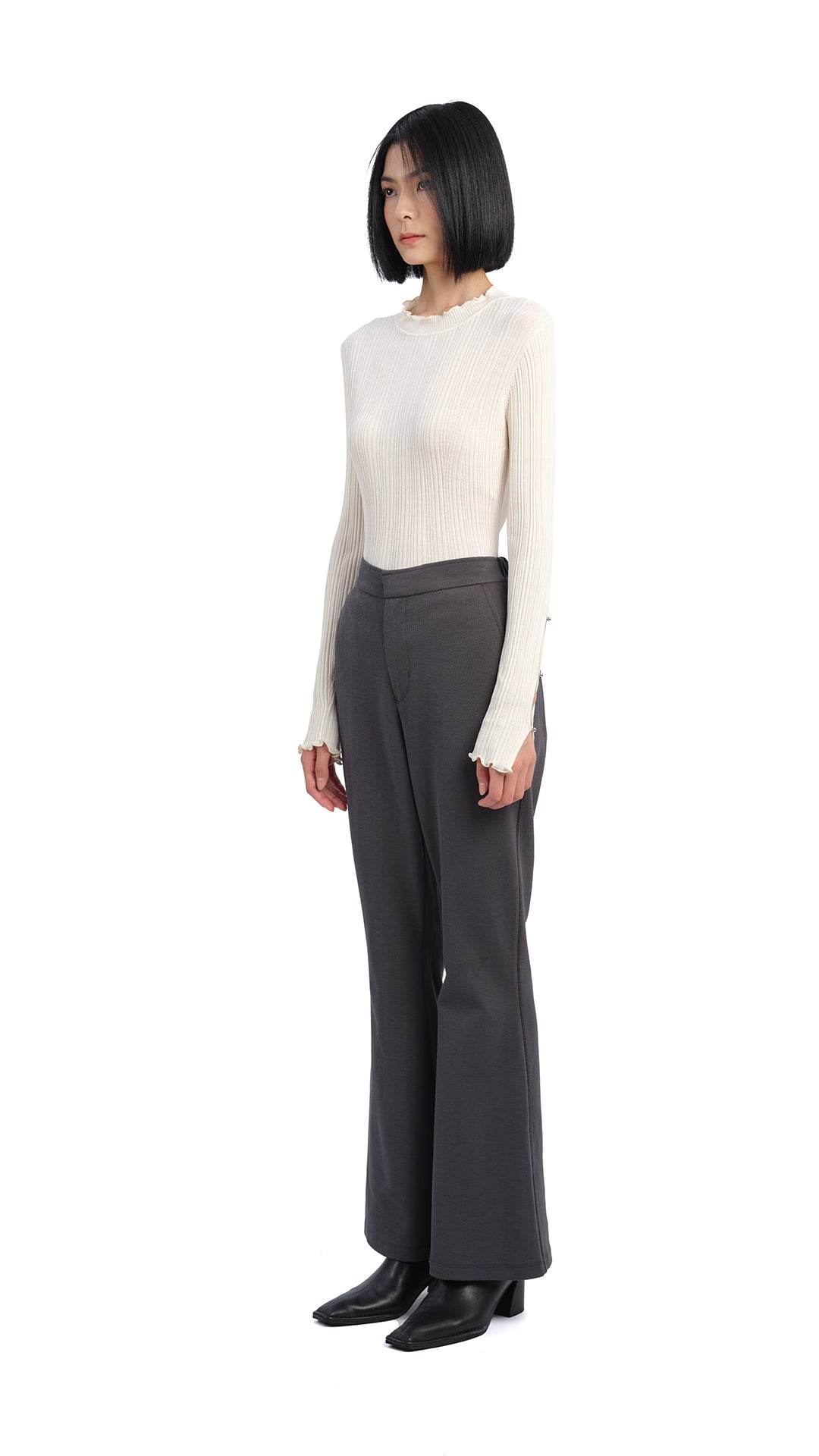 Trendy Idol Pants for Women - High Waisted Stretchy Comfortable Casual Trousers - Perfect for Daily Wear, Work, and Street Style Fashion