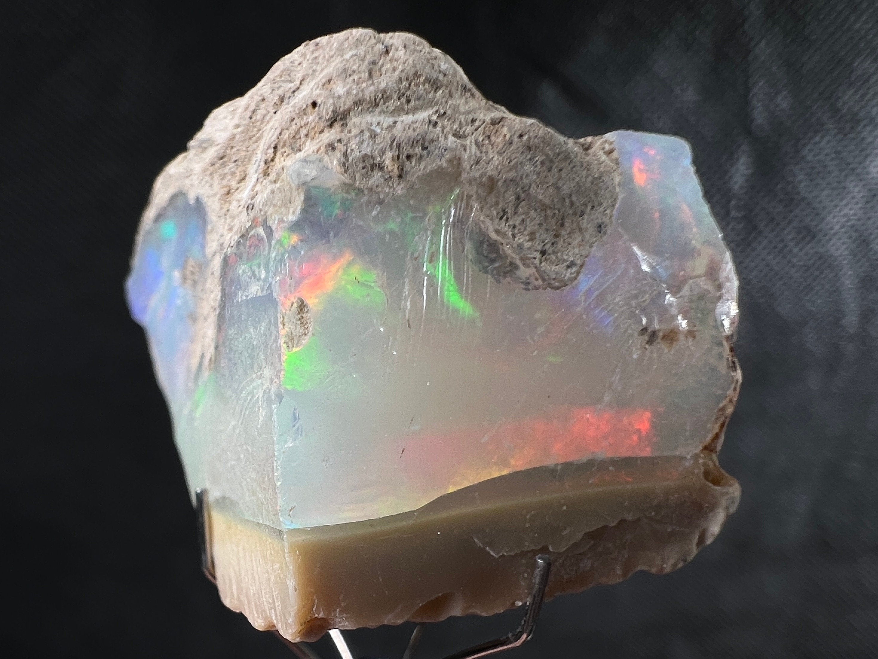 Premium 4A+ Welo Opal Raw Crystal - Natural Cutting Grade Opal Gemstone, October Birthstone (50659) for Jewelry Making, Collecting & Healing Crystals