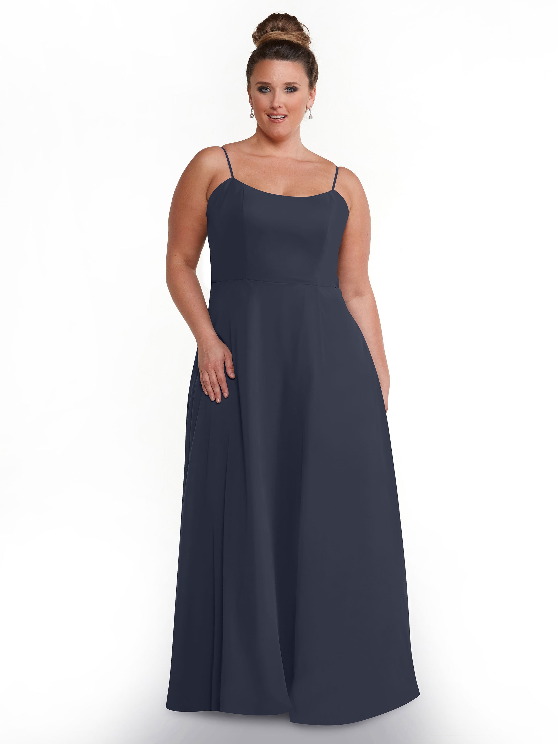 Elegant A-Line Bridesmaid Dresses with Flowy Chiffon Skirt & Thigh High Slit - Perfect for Weddings, Formal Events & Special Occasions