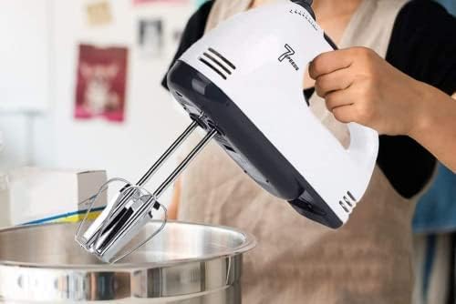 7-Speed Electric Hand Mixer - Stainless Steel Egg Beater & Dough Whisk for Baking, Cooking | Portable Handheld Blender for Cakes, Cookies & Kitchen Recipes | Perfect for Home Bakers & Professional Chefs