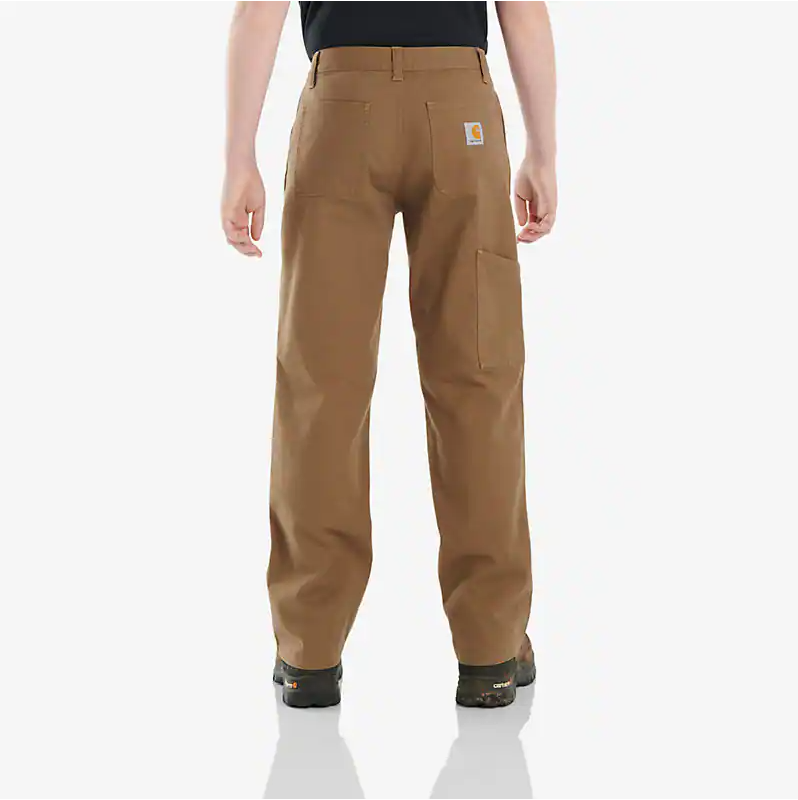 Carhartt Kids Rugged Flex® Loose Fit Utility Work Pants for Boys & Girls - Durable Canyon Brown Cargo Pants for Outdoor Play, School & Adventure Activities