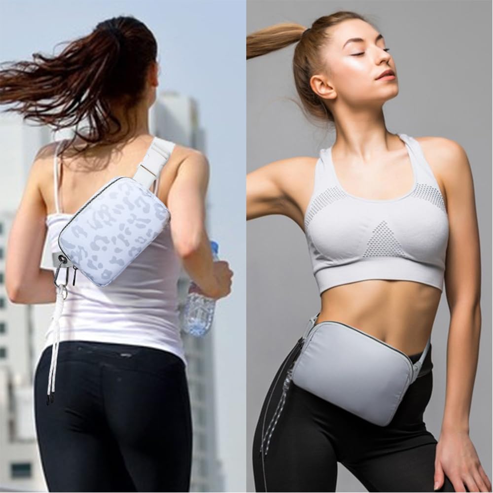 Bovagu Crossbody Bag with Long Strap - Lightweight Nylon Gym Running Fanny Pack for Men & Women - Perfect for Workouts, Travel & Outdoor Activities