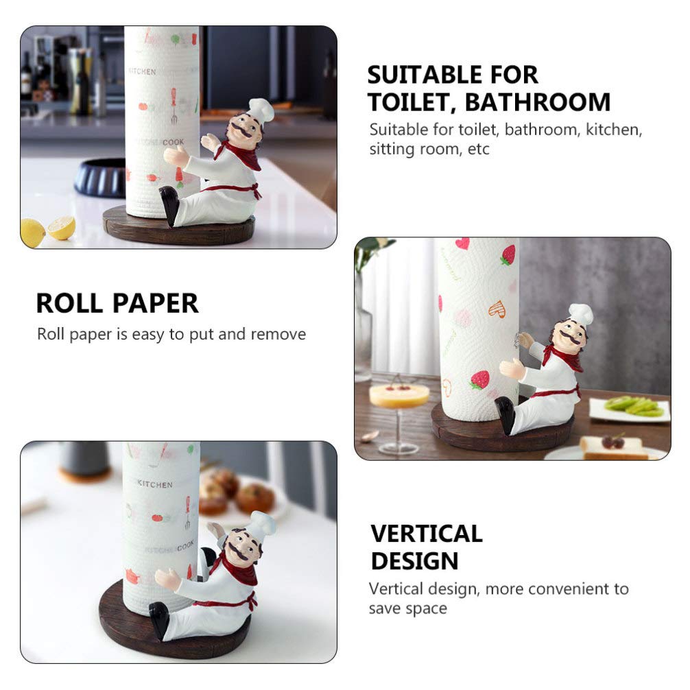 Cabilock 1-Piece Upright Tissue Holder Stand - Kitchen Countertop Paper Towel Rack Organizer | Perfect for Kitchen, Bathroom, Office & Dining Table Storage Accessories
